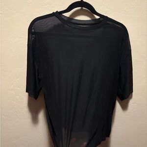 Black Sheer Mesh Top